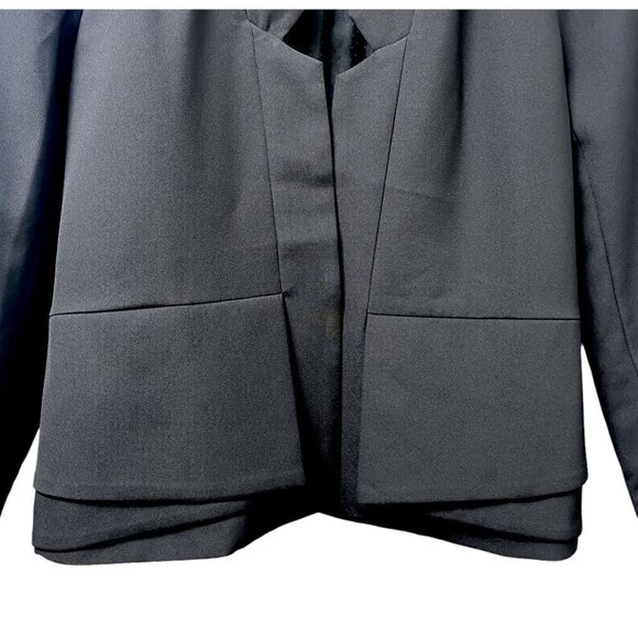 CARTONNIER Black Blazer Size Small Petite Womens Open Front Jacket Anthropologie - Picture 5 of 9